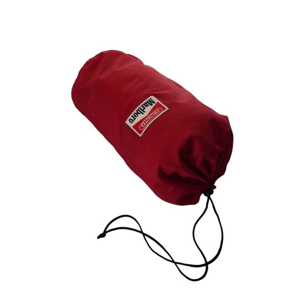 Marlboro Unlimited Red Nylon Drawstring Bag Pouch Travel Gear MCS88848 - Picture 2 of 8